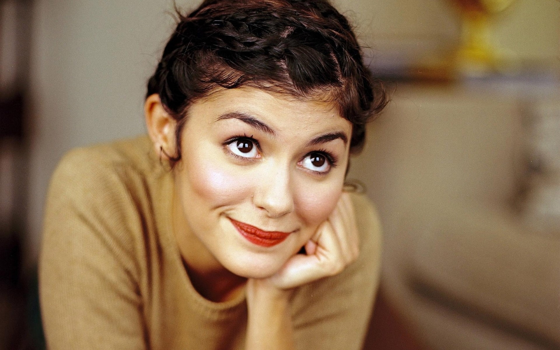 women Audrey Tautou actress brunette