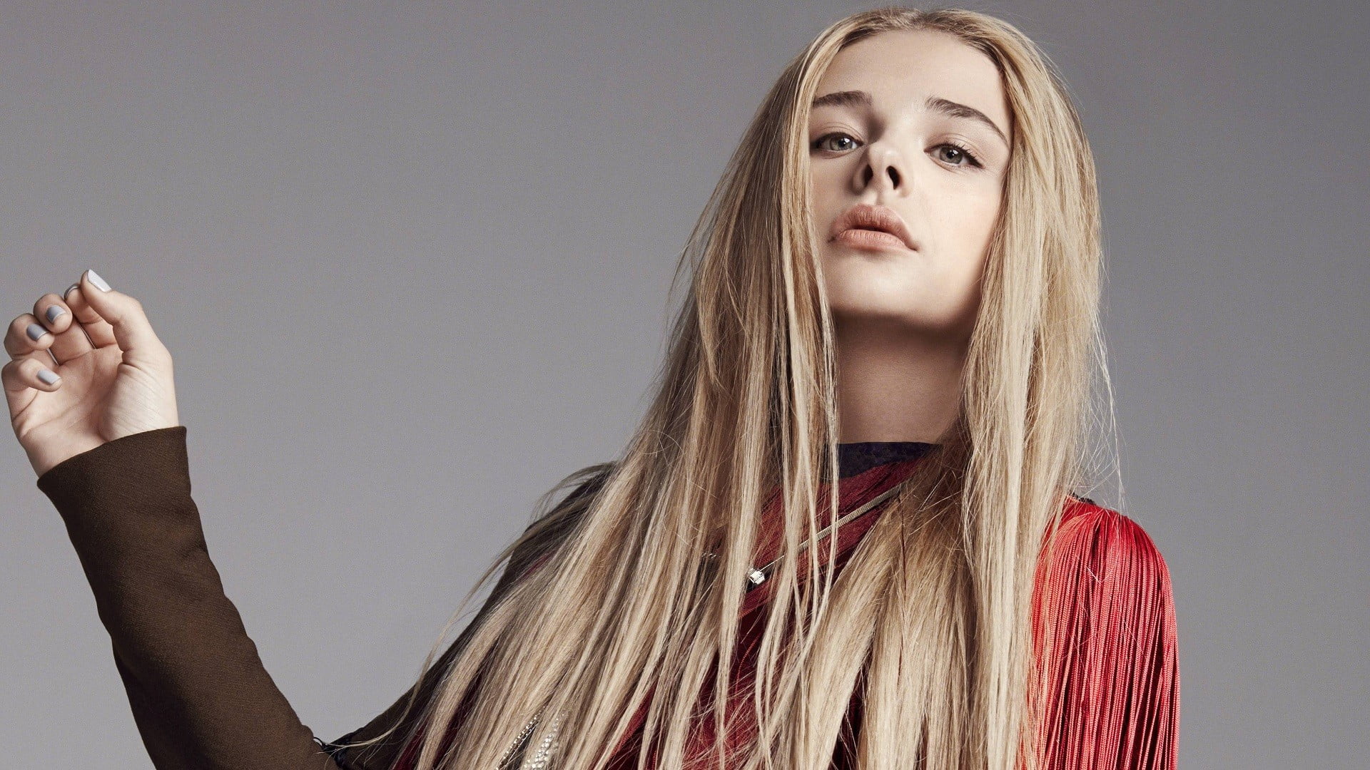 women blonde Chlo Grace Moretz actress face long hair