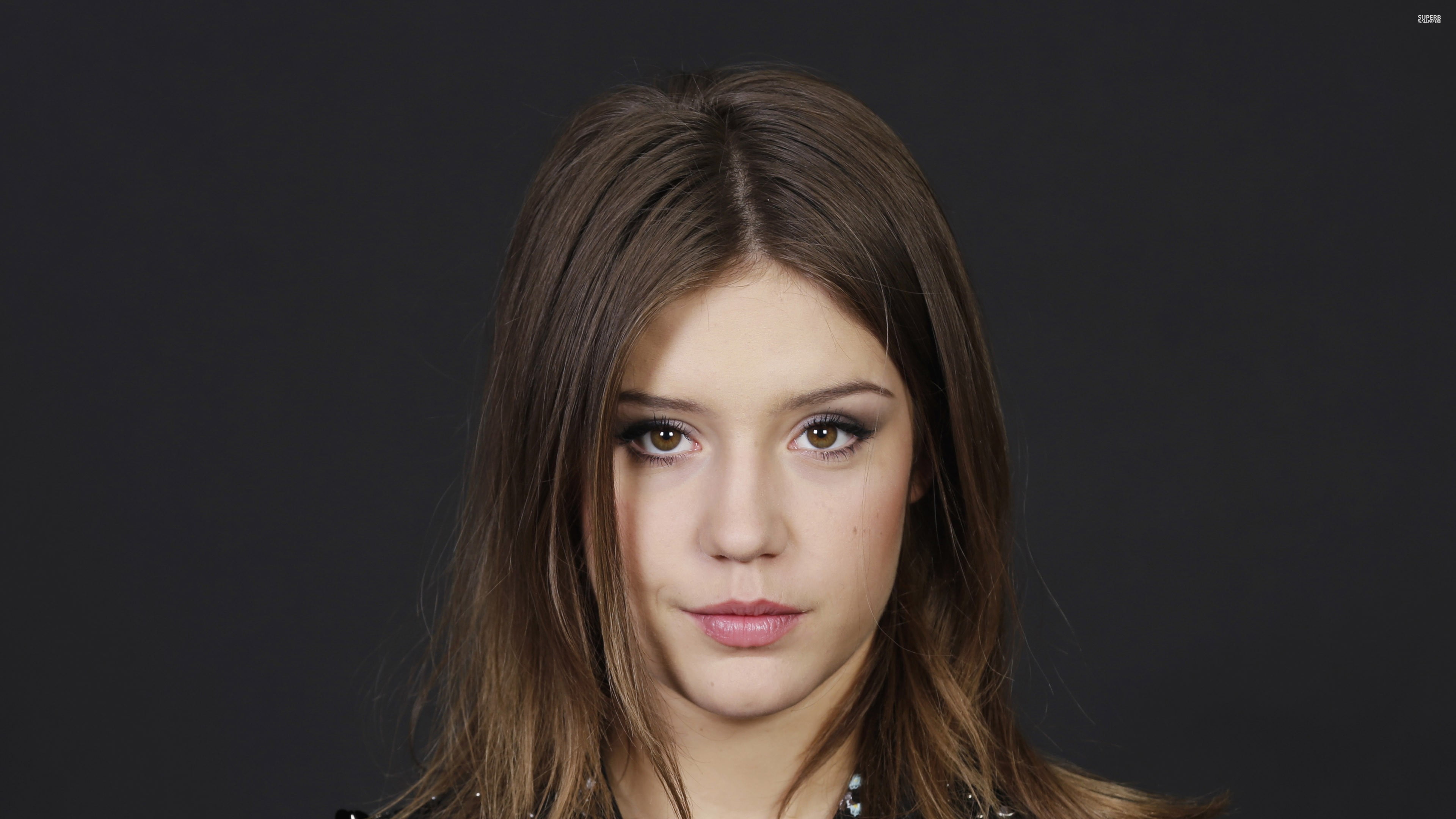 woman's face women Adele Exarchopoulos celebrity brunette 2k