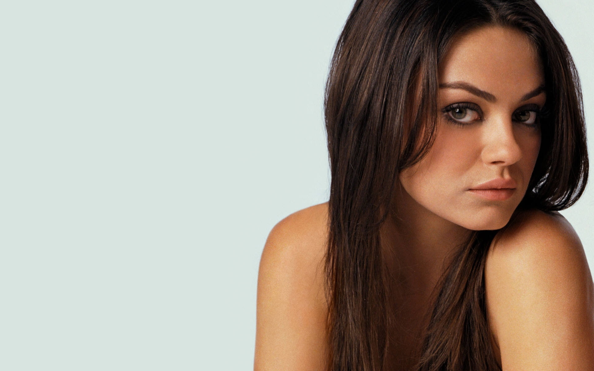 women mila kunis actress white background People Actresses HD Art