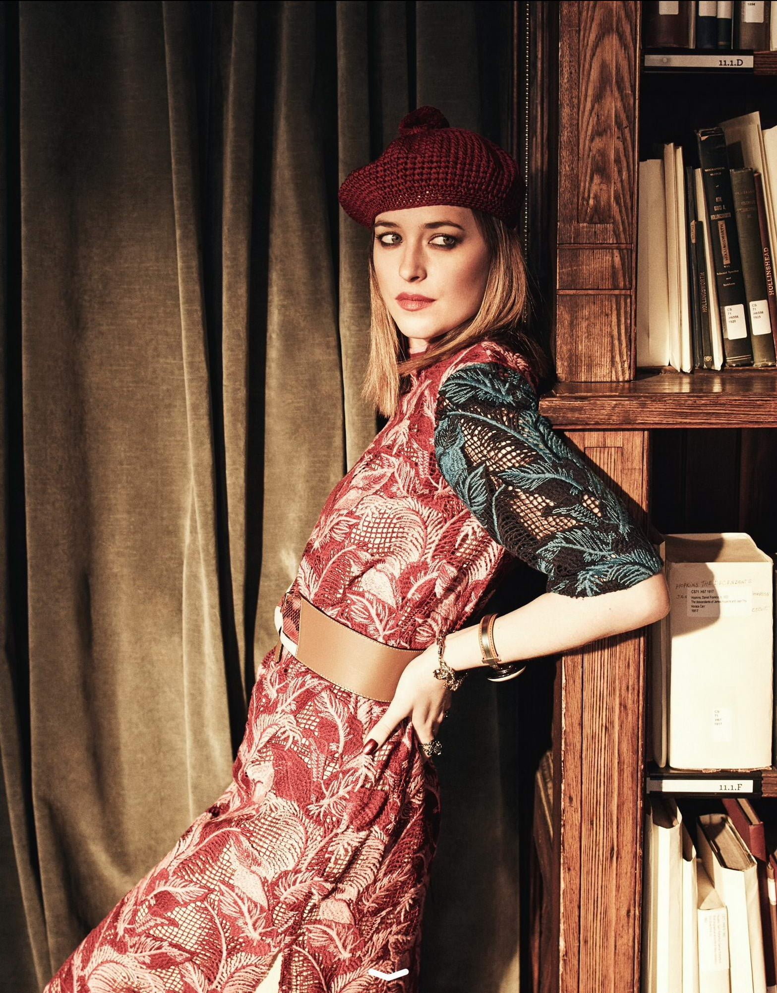 women model blonde long hair Dakota Johnson actress books