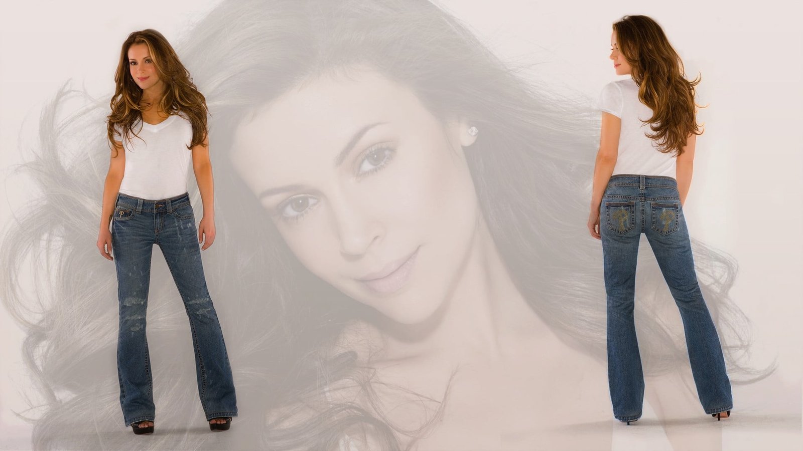 women's white long sleeved dress actress jeans tops