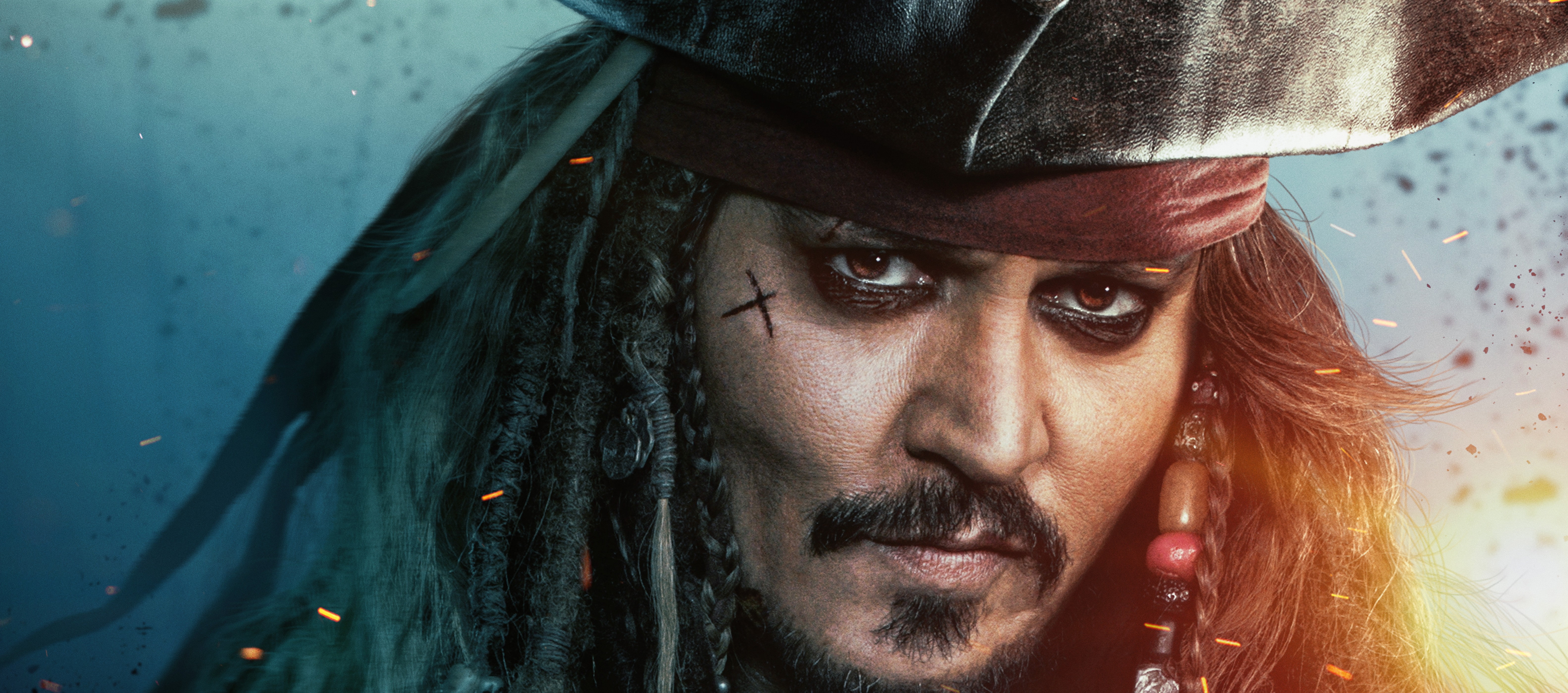 Pirates of the Caribbean Dead Men Tell No Tales Johnny Depp 2k 4k 5k