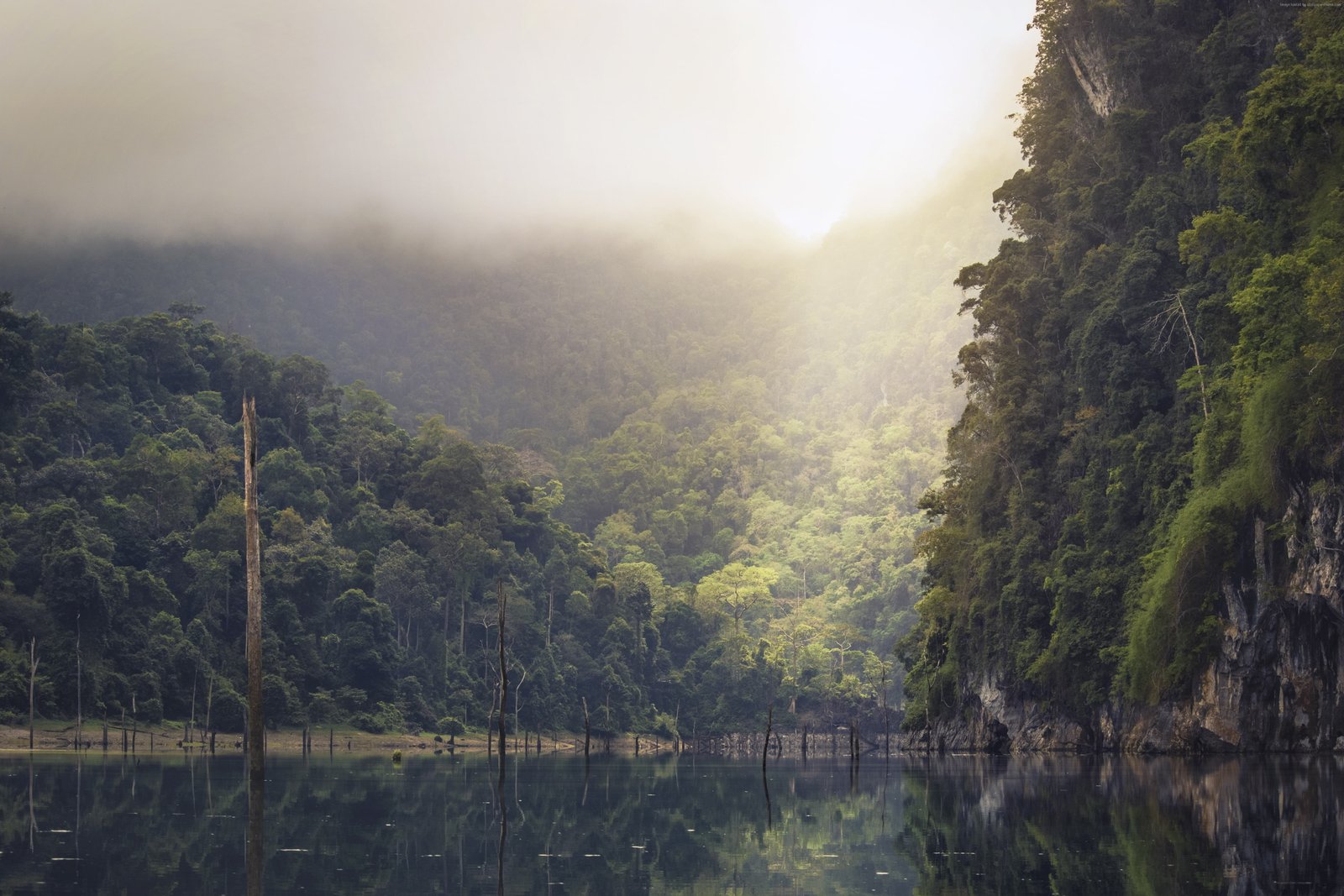 Thailand mist mountains river 2k 4k 5k