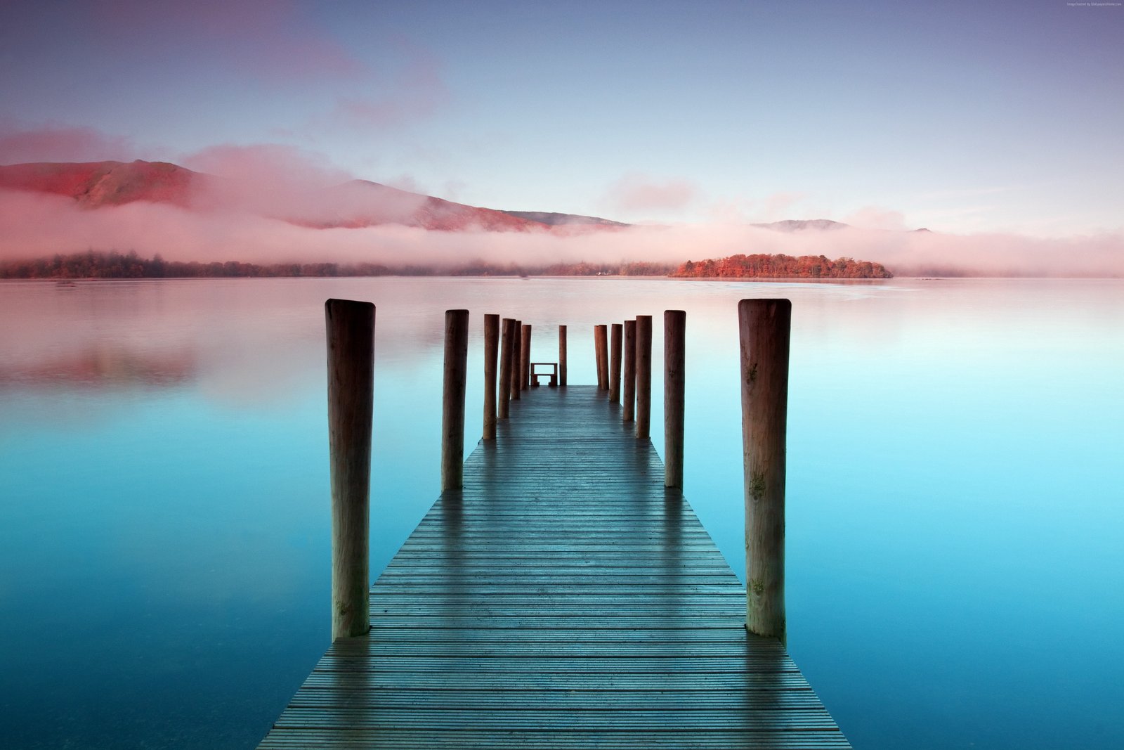 pier sky Sea mist 2k 4k 5k