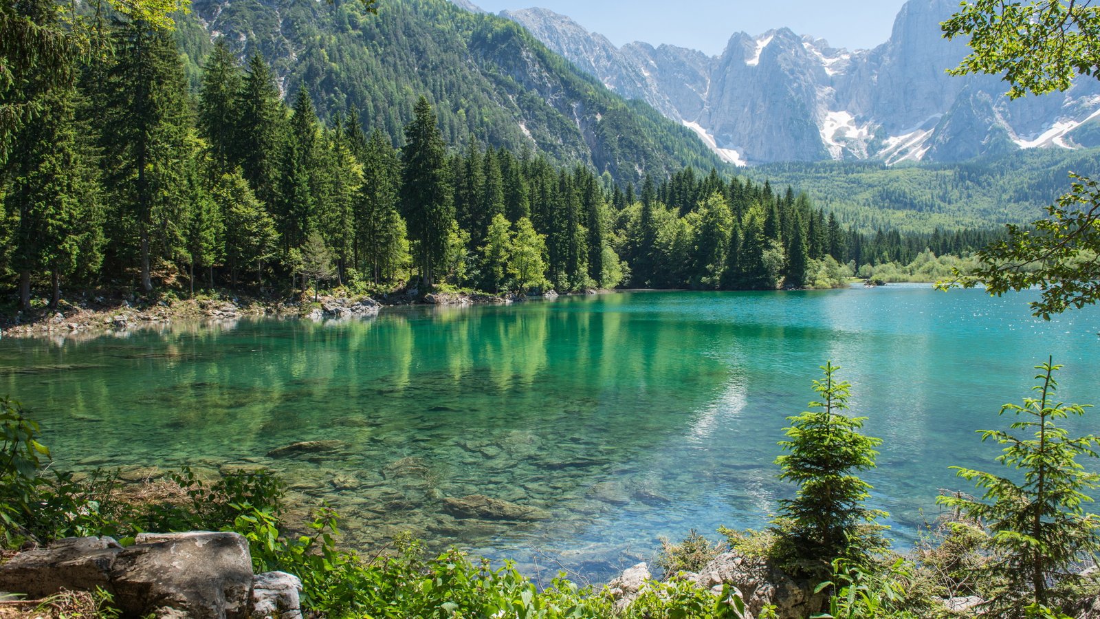 mountain lake landscape picture beauty in nature tree 2k 4k 5k 8k