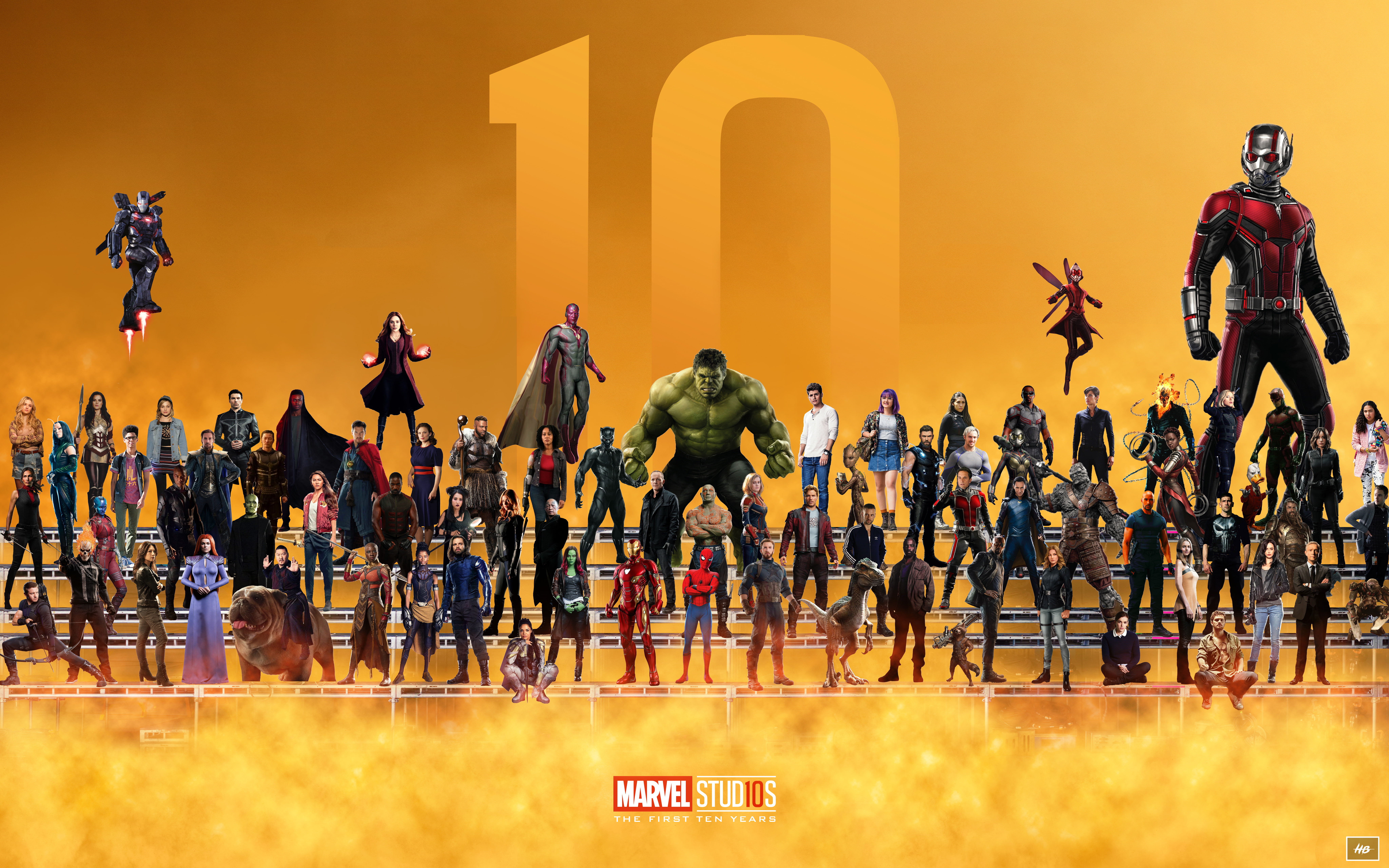 Superheroes Anniversary Marvel Cinematic Universe 2k 4k 5k 8k