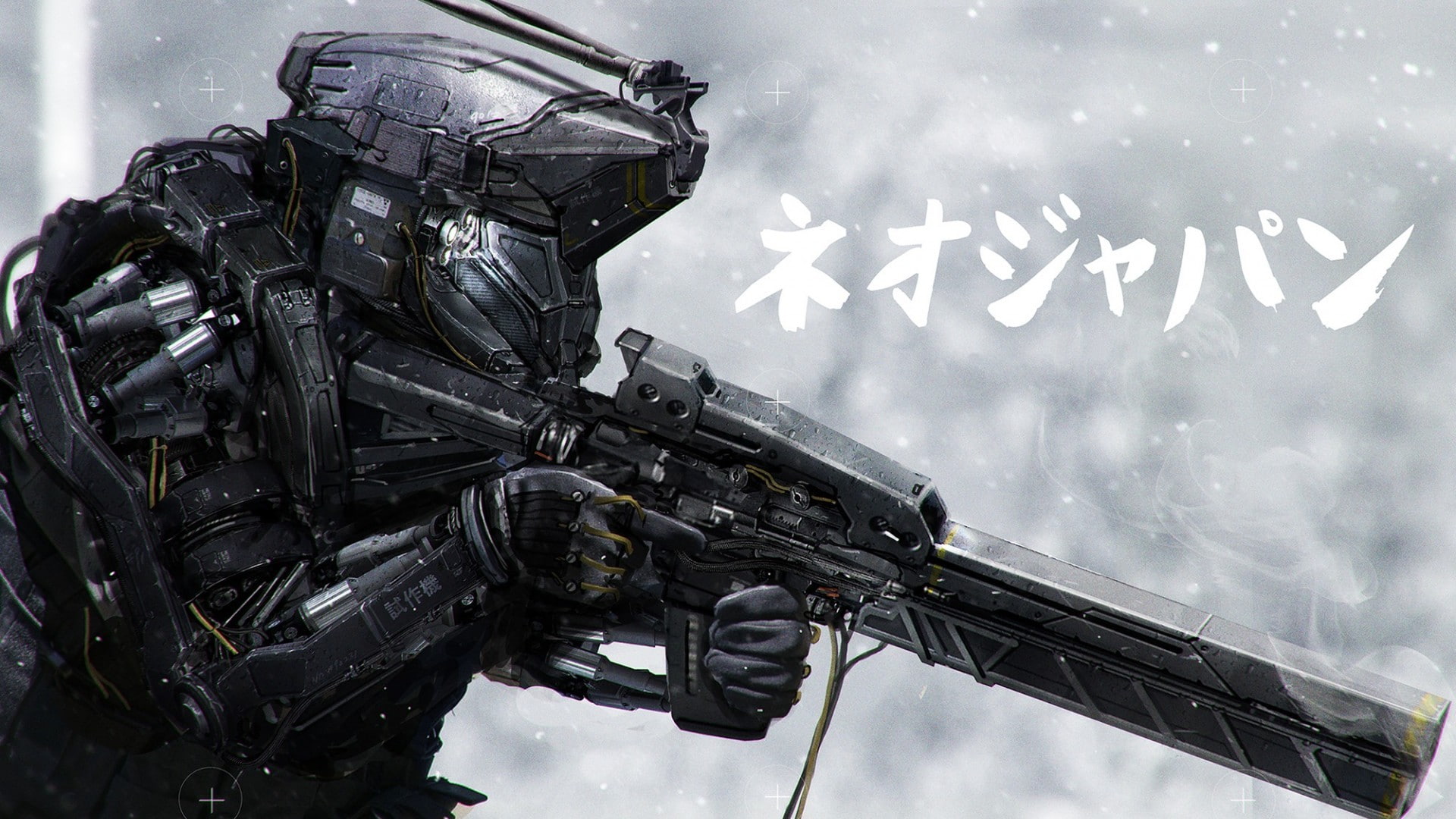 px artwork cyborg Futuristic Neo Japan robot soldier Nature Oceans HD Art 2k