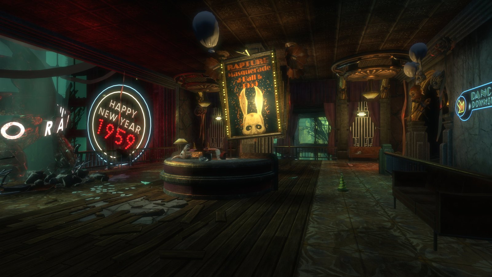 happy new year signage video games BioShock illuminated 2k 4k