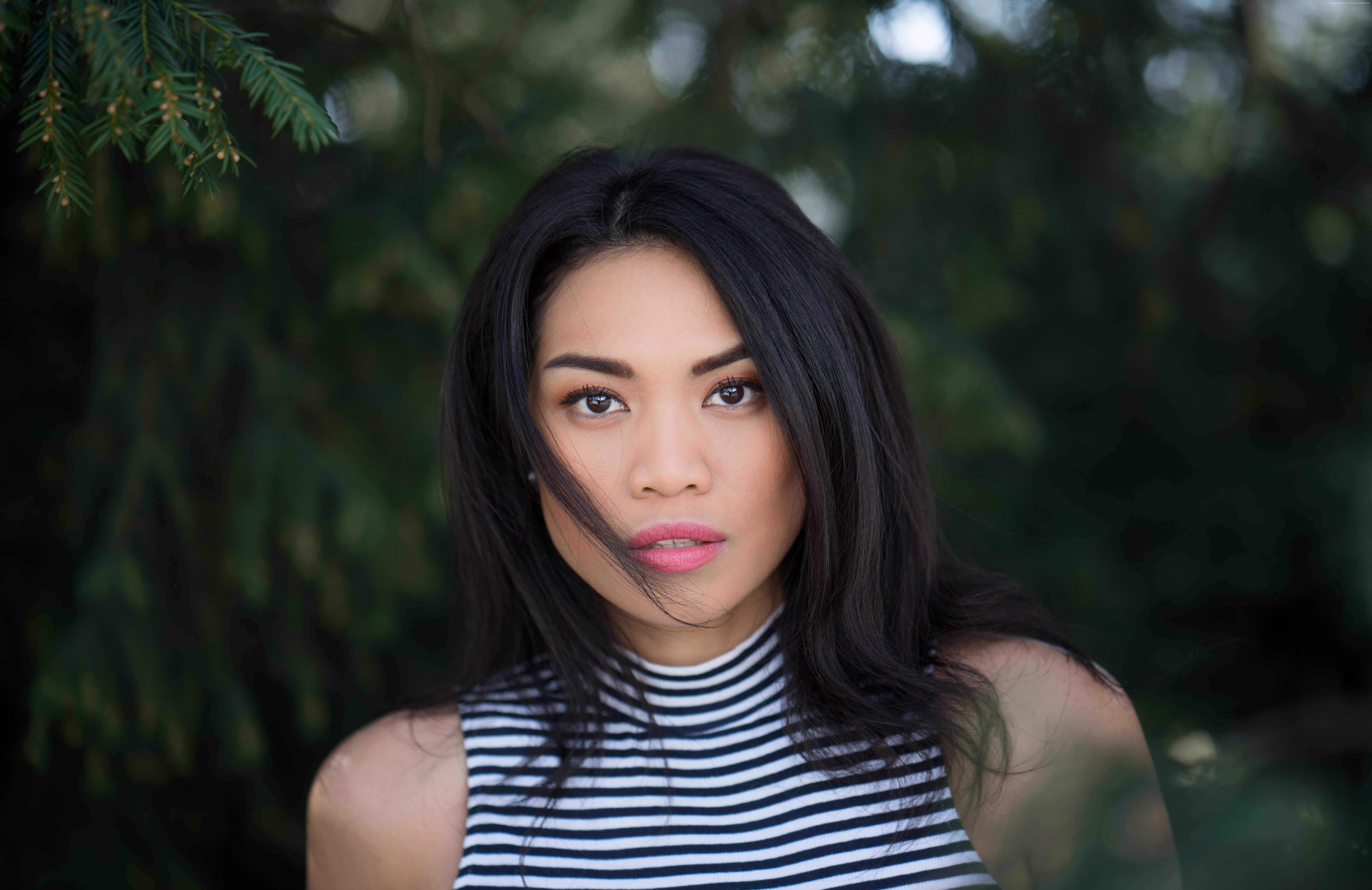 Face photo model Asian portrait headshot looking at camera 2k 4k 5k 8k