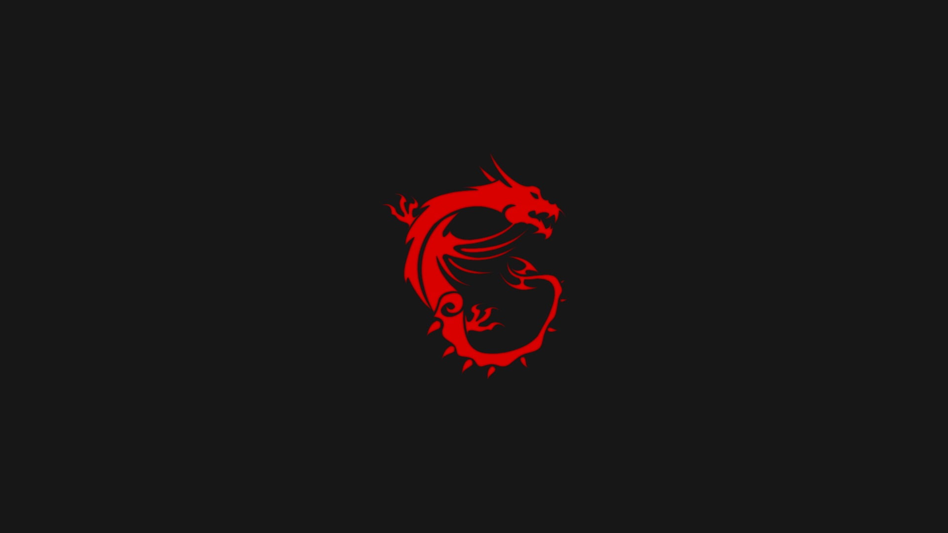 red dragon digital wallpaper MSI simple minimalism computer 2k