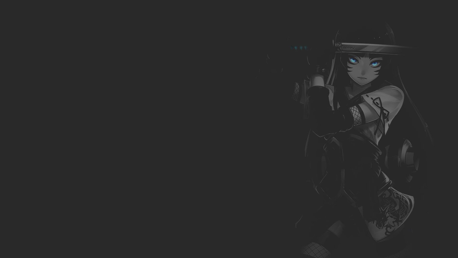 anime manga illustration fan art minimalism monochrome 2k