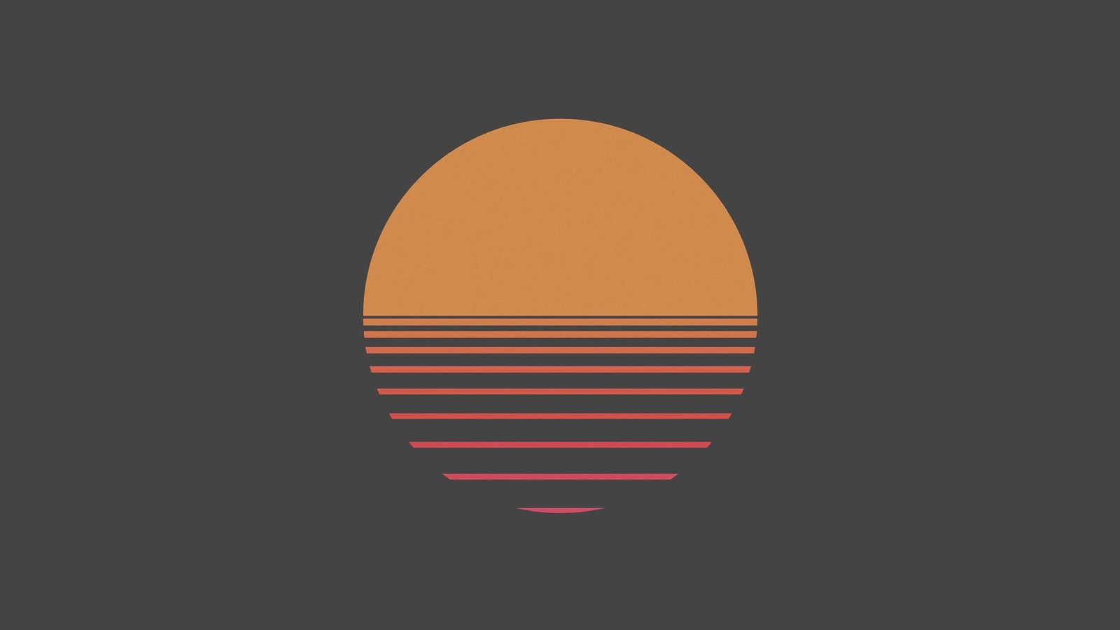 orange black and red striped logo digital art minimalism 2k