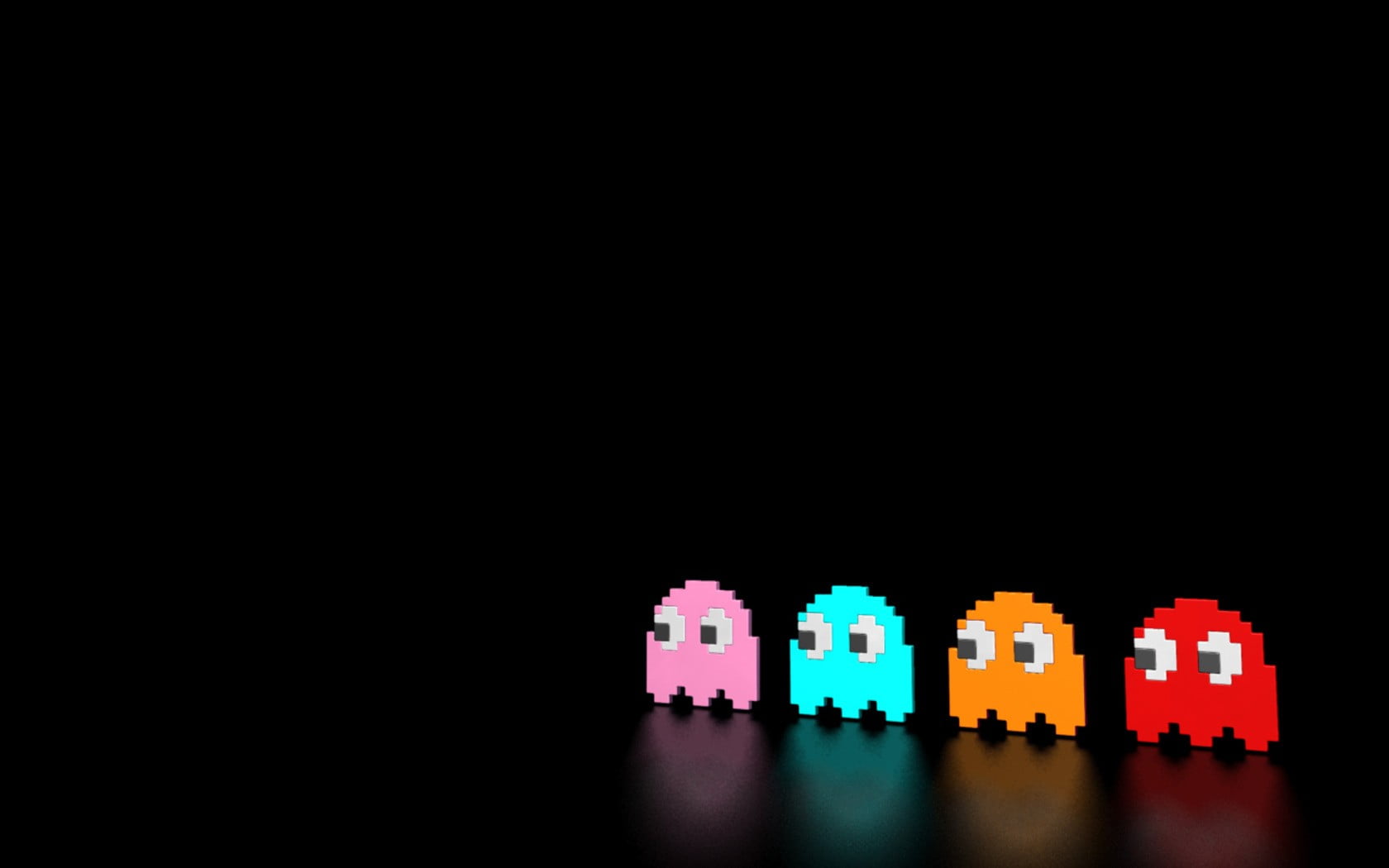 Pac Man ghosts illustration Pacman video games Clyde Inky 2k