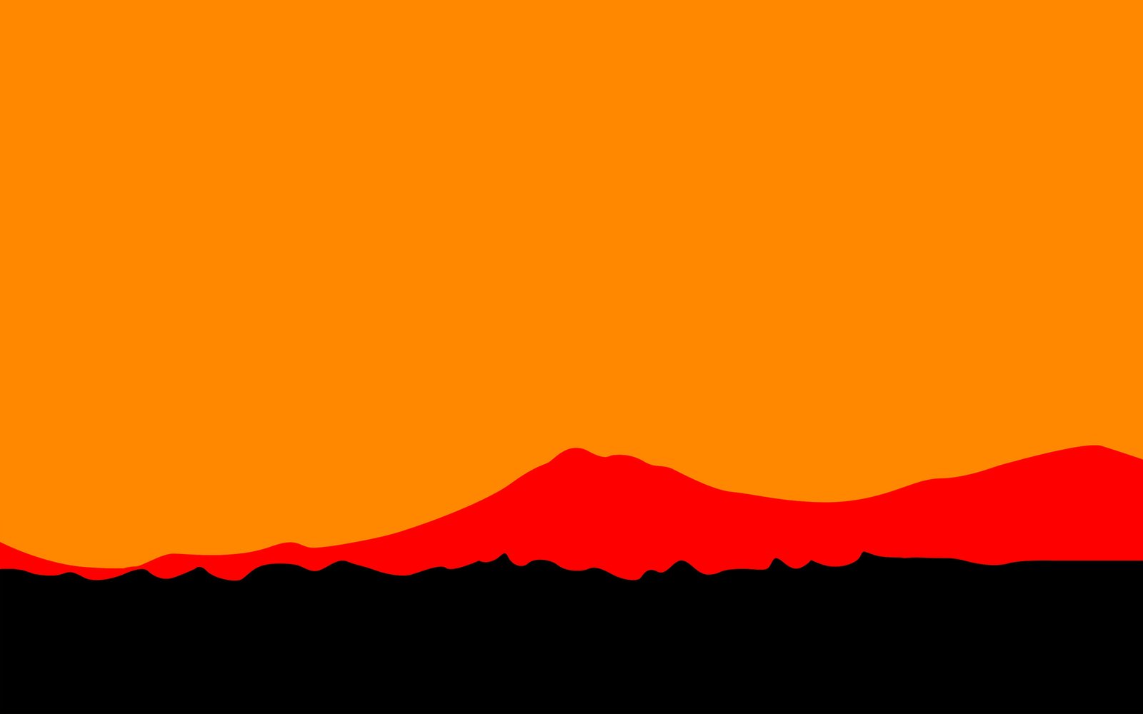 red and black mountain illustration sunset landscape artwork 2k
