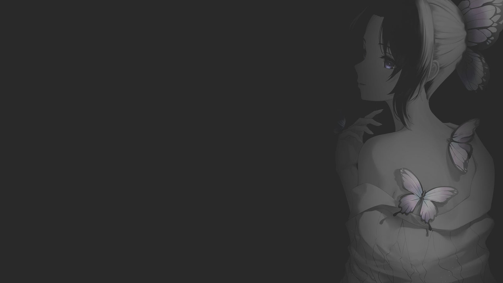 anime manga girls fan art illustration minimalism 2k