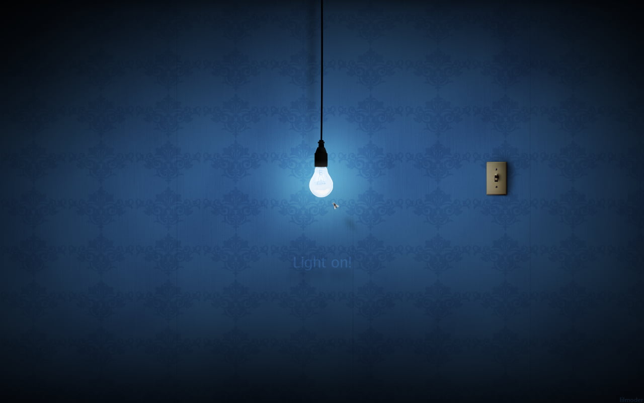 light bulb wallpaper lights Fly abstract lightbulb pattern