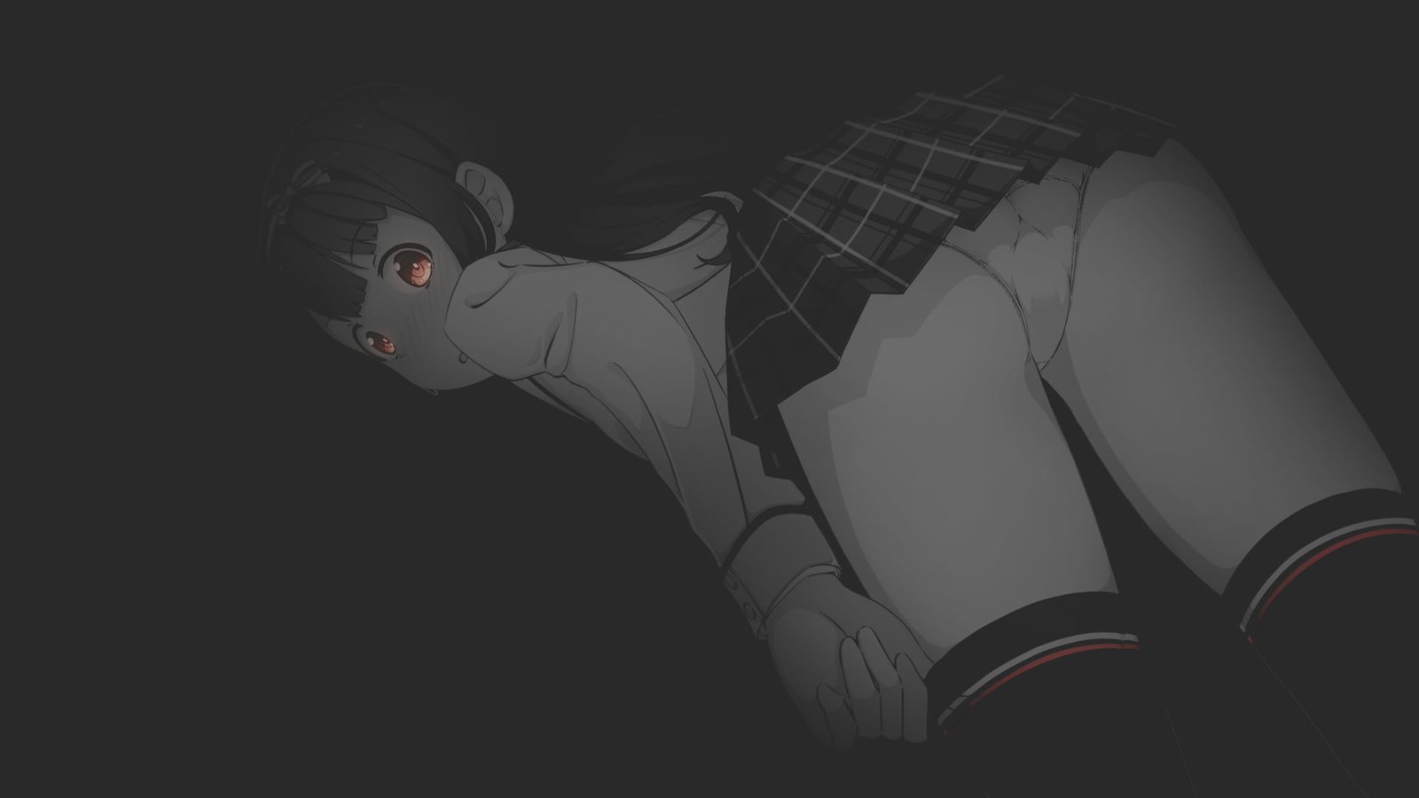 anime manga girls fan art illustration minimalism 2k