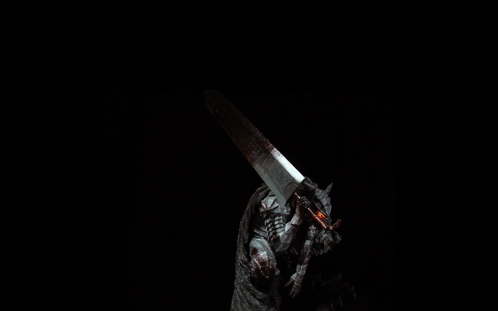 Berserk Guts anime Kentaro Miura minimalism indoors copy space 2k