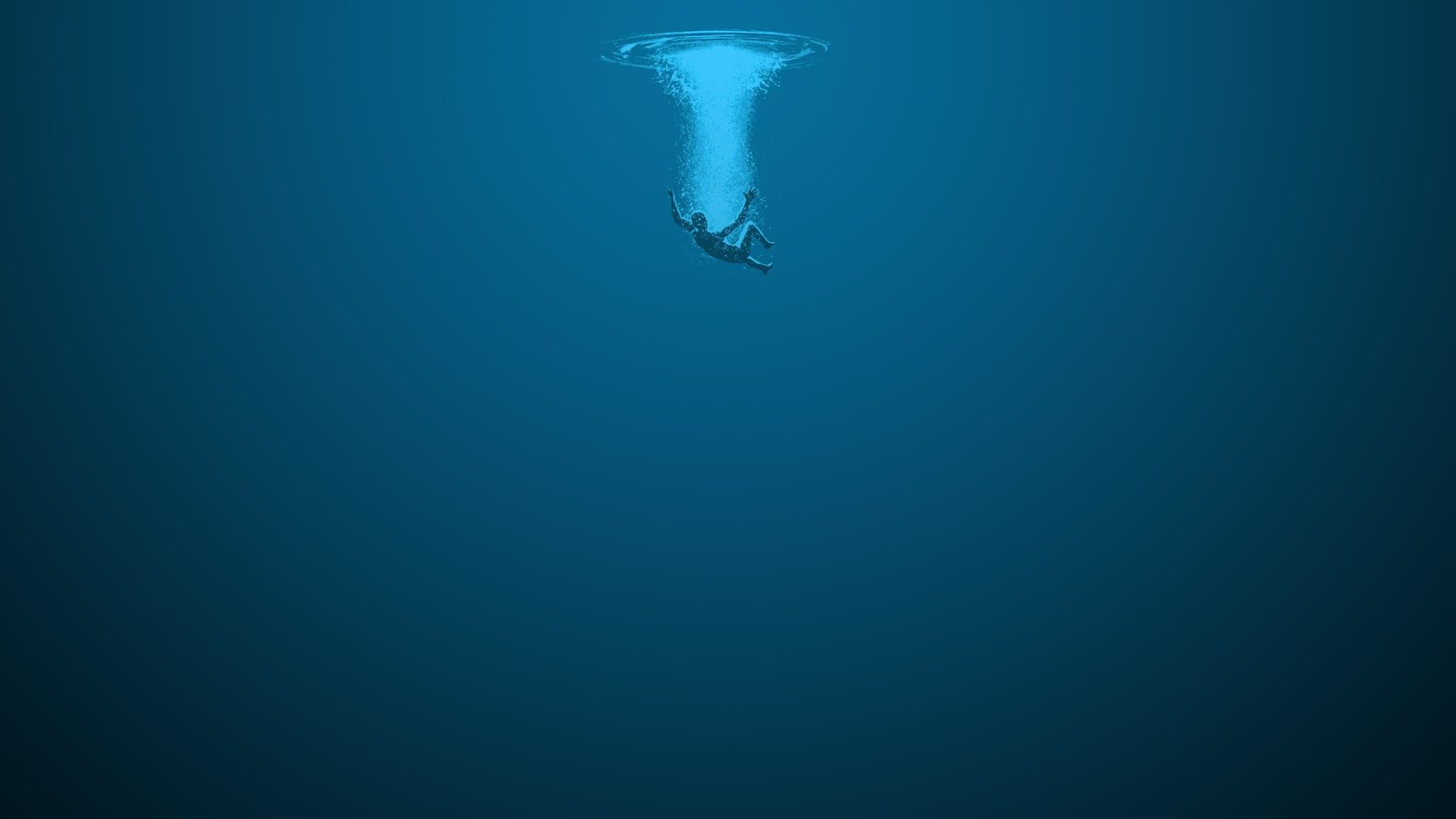 artwork of person drowning digital art minimalism underwater 2k