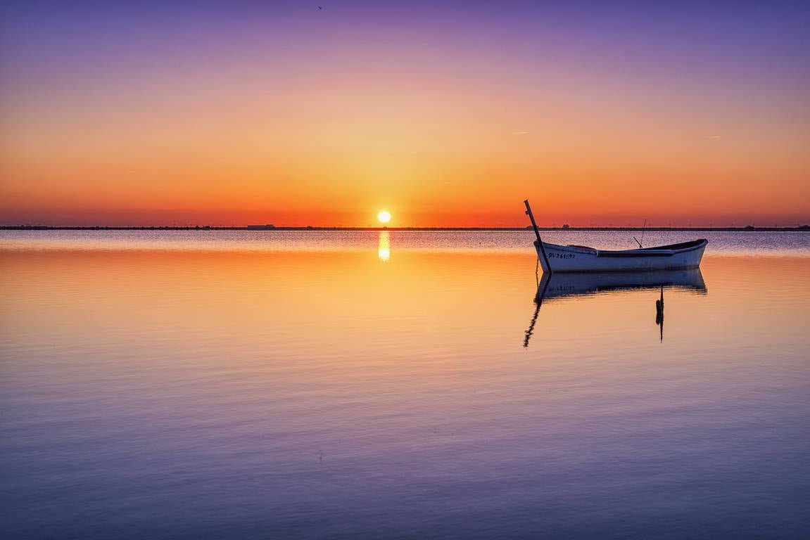 panoramic photography of ocean sunset with clear sky Sunrise