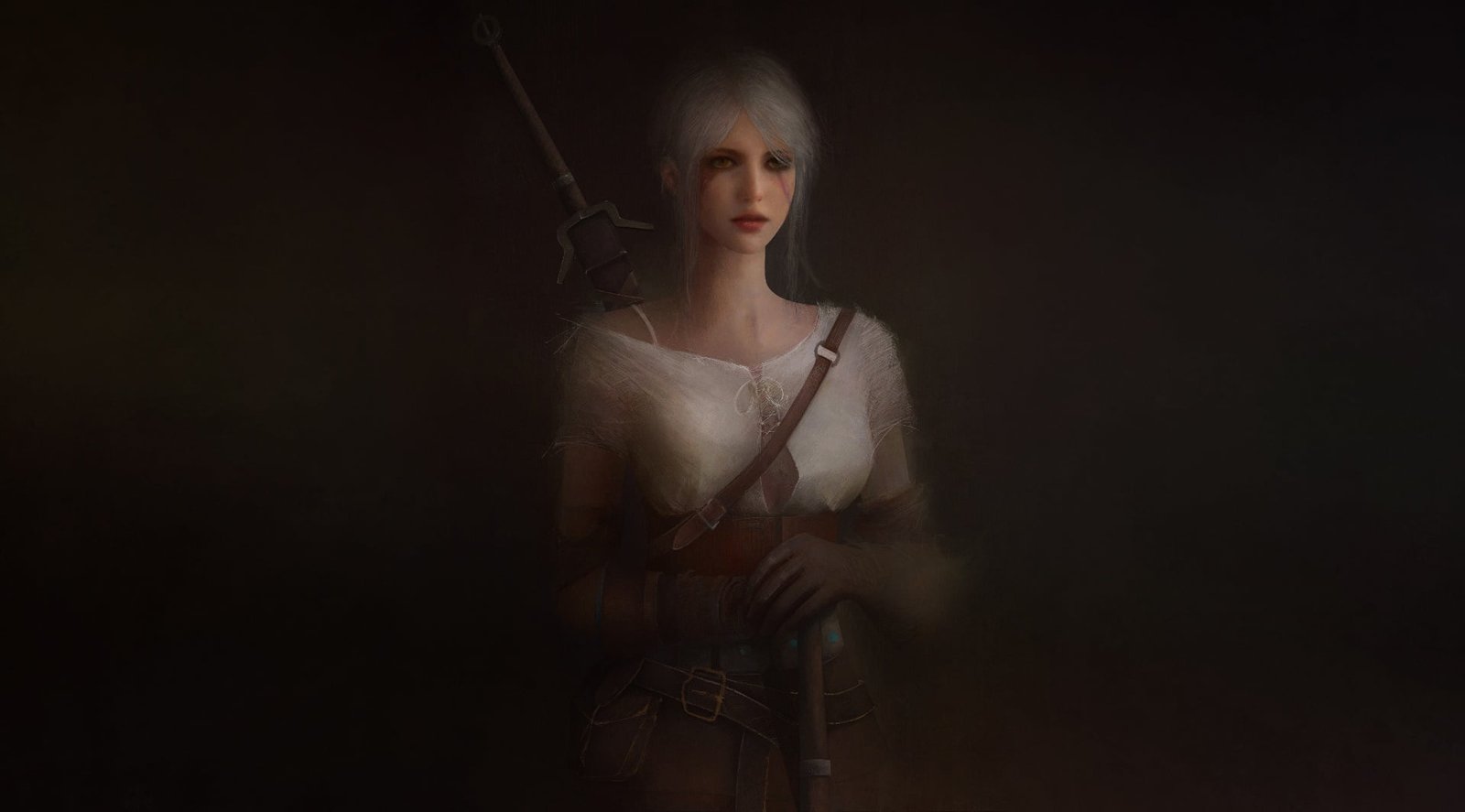 Ciri video game girls The Witcher 3 Wild Hunt dark fantasy art 2k