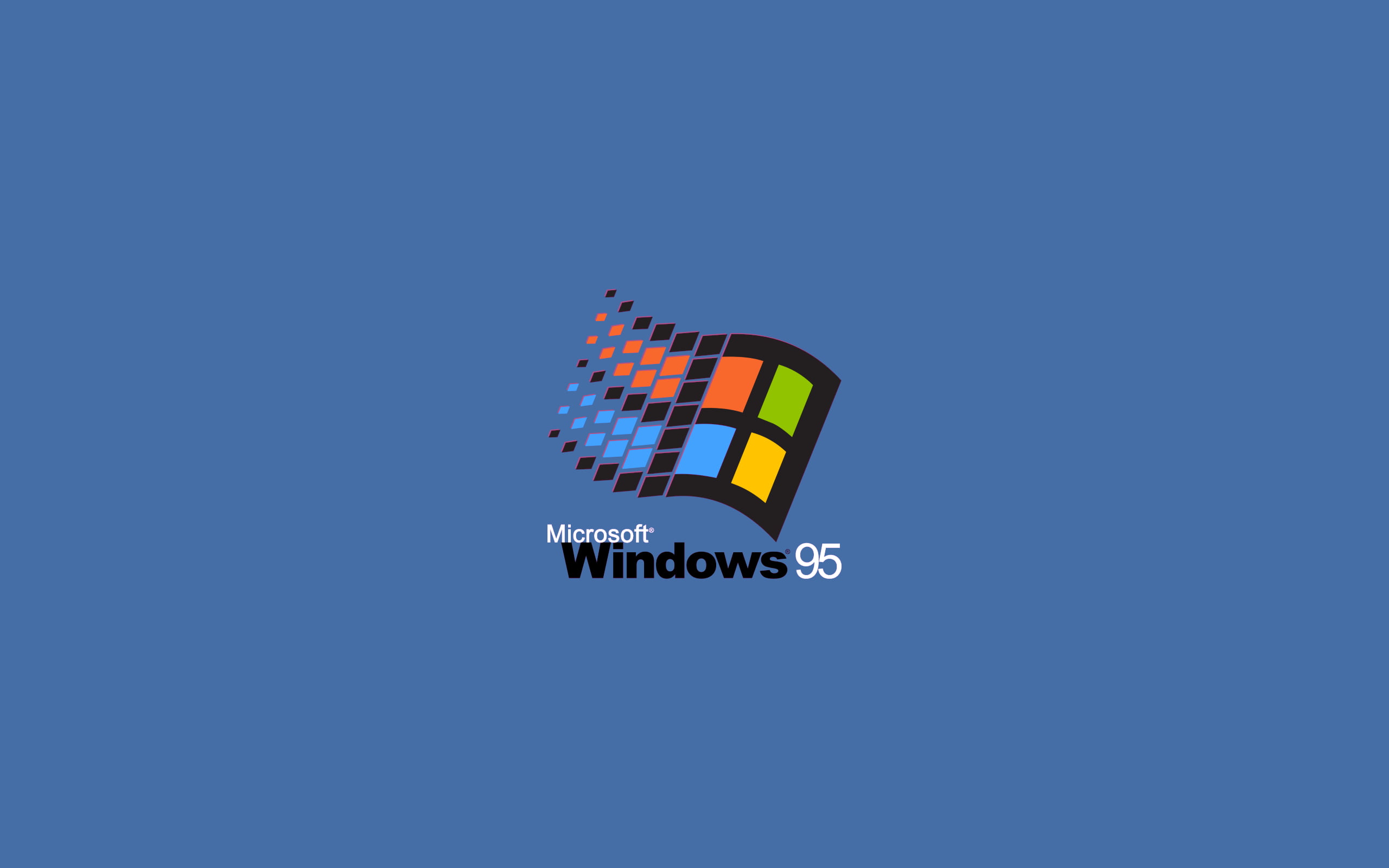 Microsoft Windows 95 digital wallpaper minimalism operating system 2k