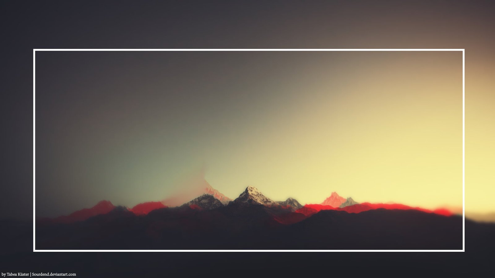 mountains wallpaper minimalism landscape snow hills mountain range 2k