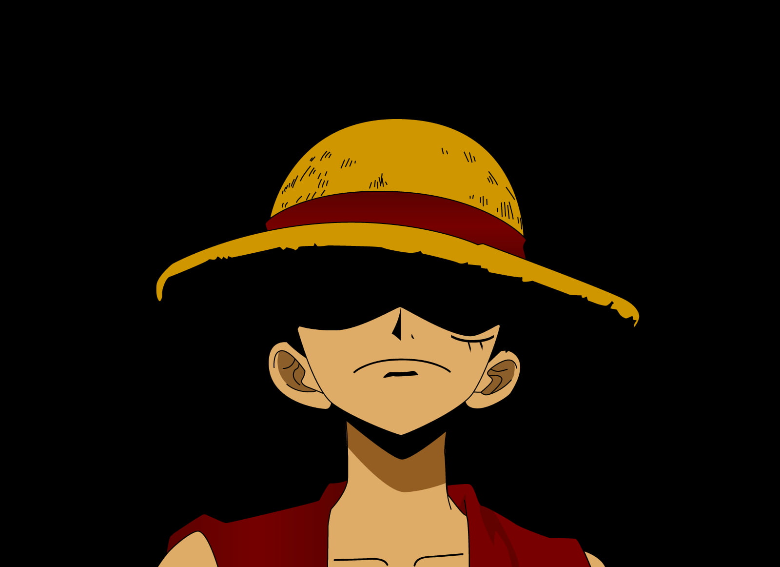 Monkey D Luffy One Piece anime one person studio shot indoors 2k