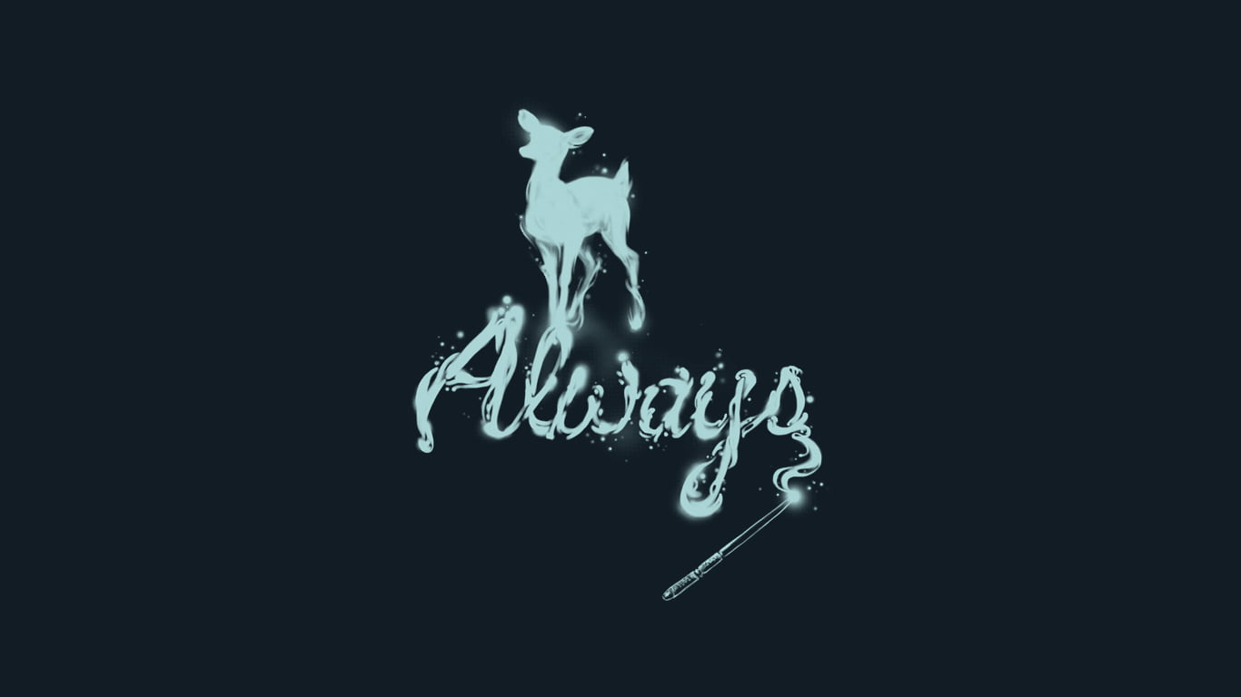 always text minimalism deer simple background Harry Potter