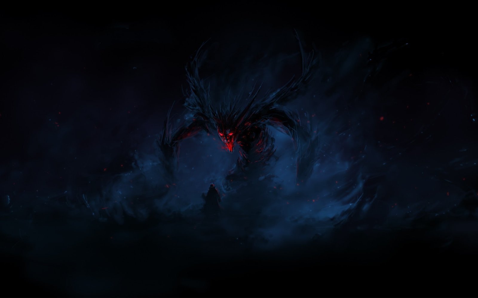 black and red eagle digital wallpaper artwork fantasy art dragon 2k