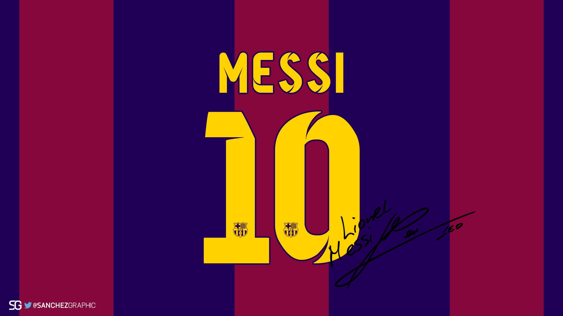 Lionel Messi 10 illustration Sanchez Graphics numbers vector 2k