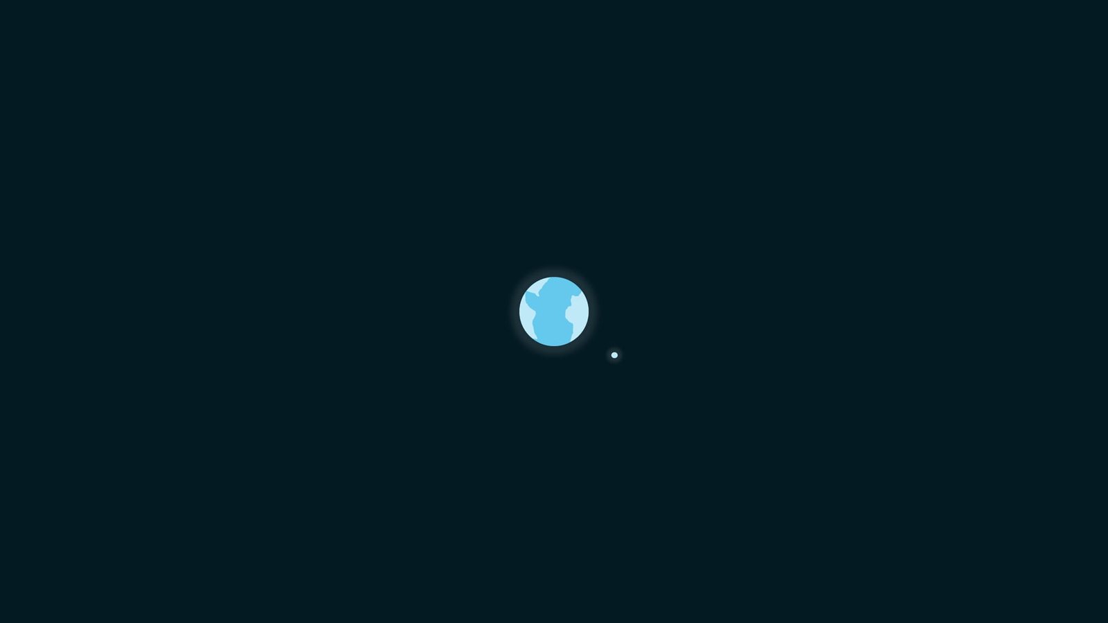 round blue and teal illustration simple Earth minimalism background 2k
