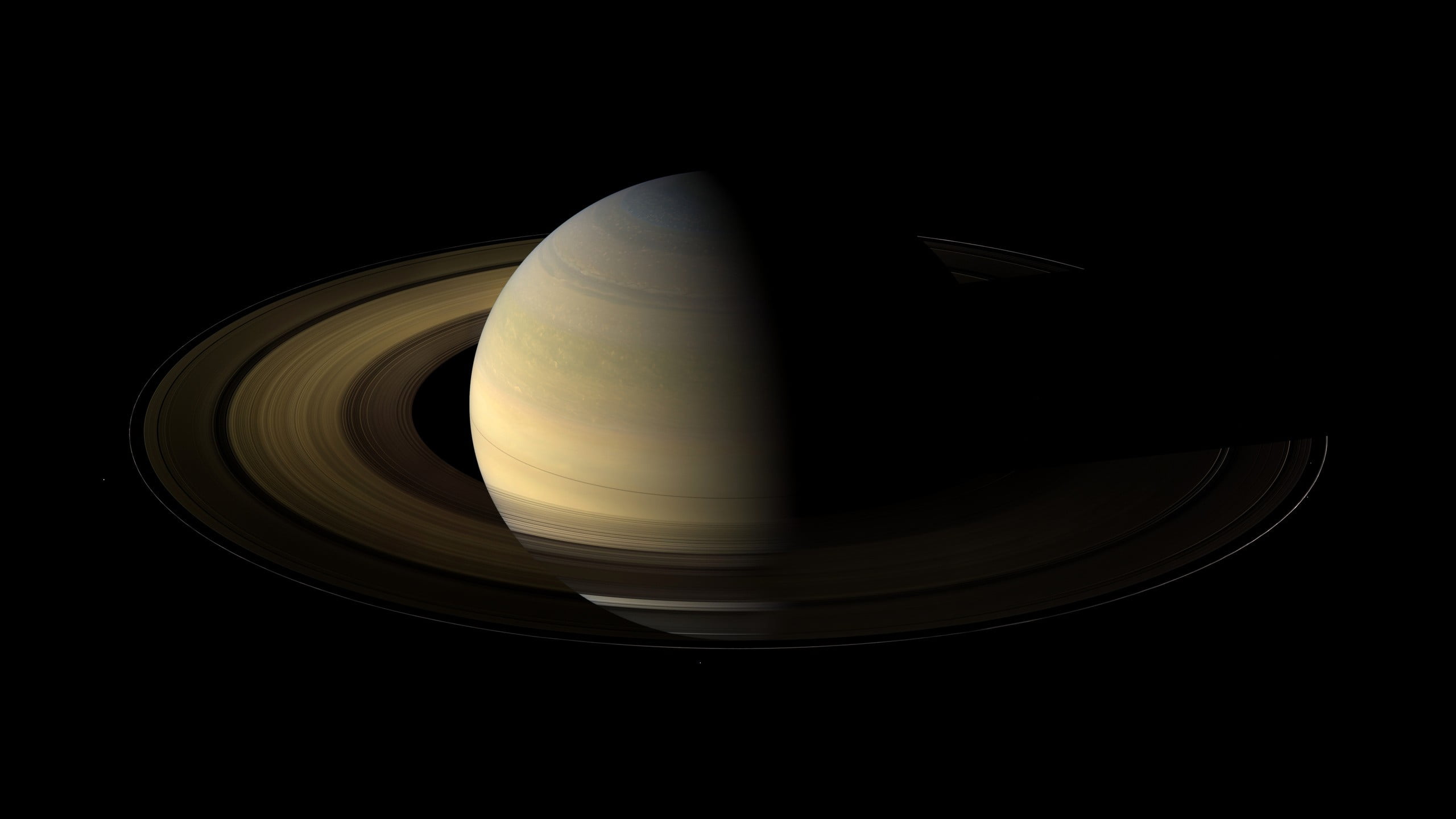 Saturn planet space universe NASA black background minimalism 2k