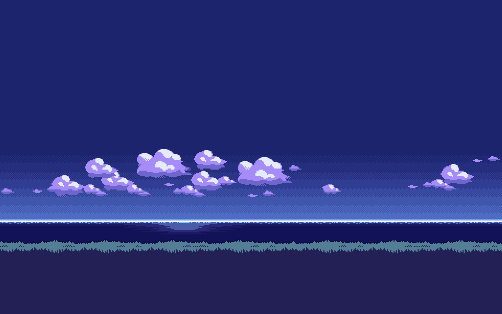 white clouds illustration pixel art 8 bit cloud sky blue 2k
