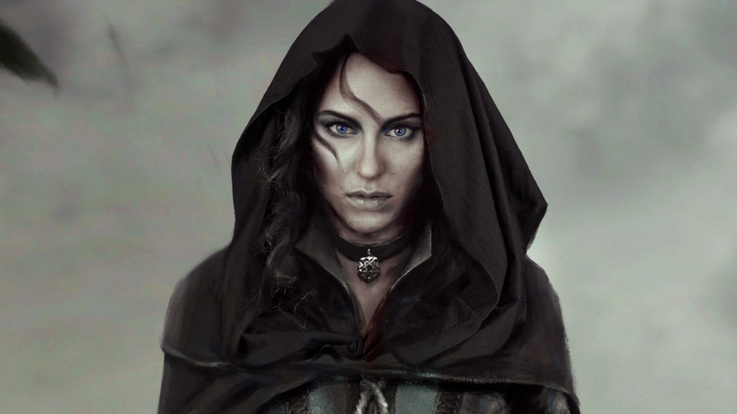 women's black headscarf The Witcher 3 Wild Hunt Yennefer of Vengerberg 2k