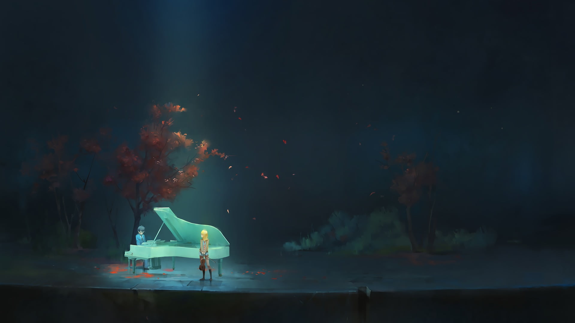Your Lie in April anime wallpaper Shigatsu wa Kimi no Uso Miyazono Kaori 2k