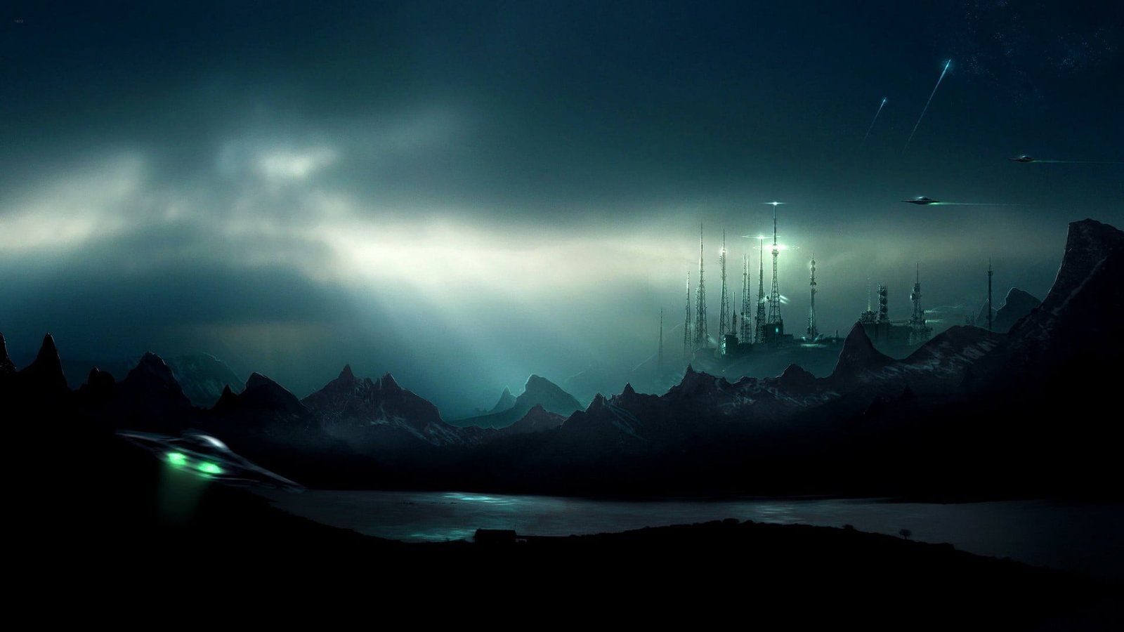 air craft near body of water wallpaper space science fiction 2k
