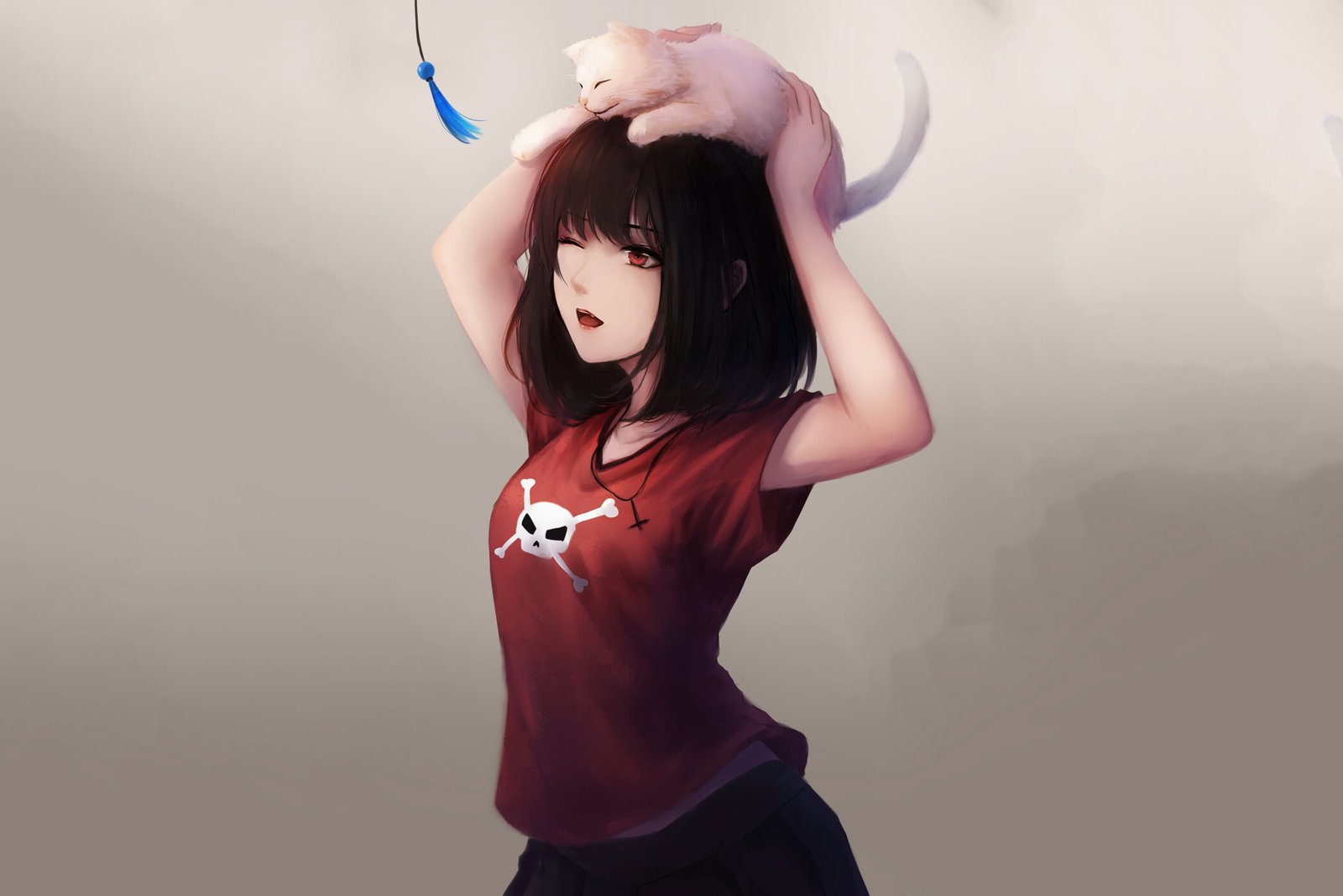 anime girls MX shimmer one person indoors standing 2k