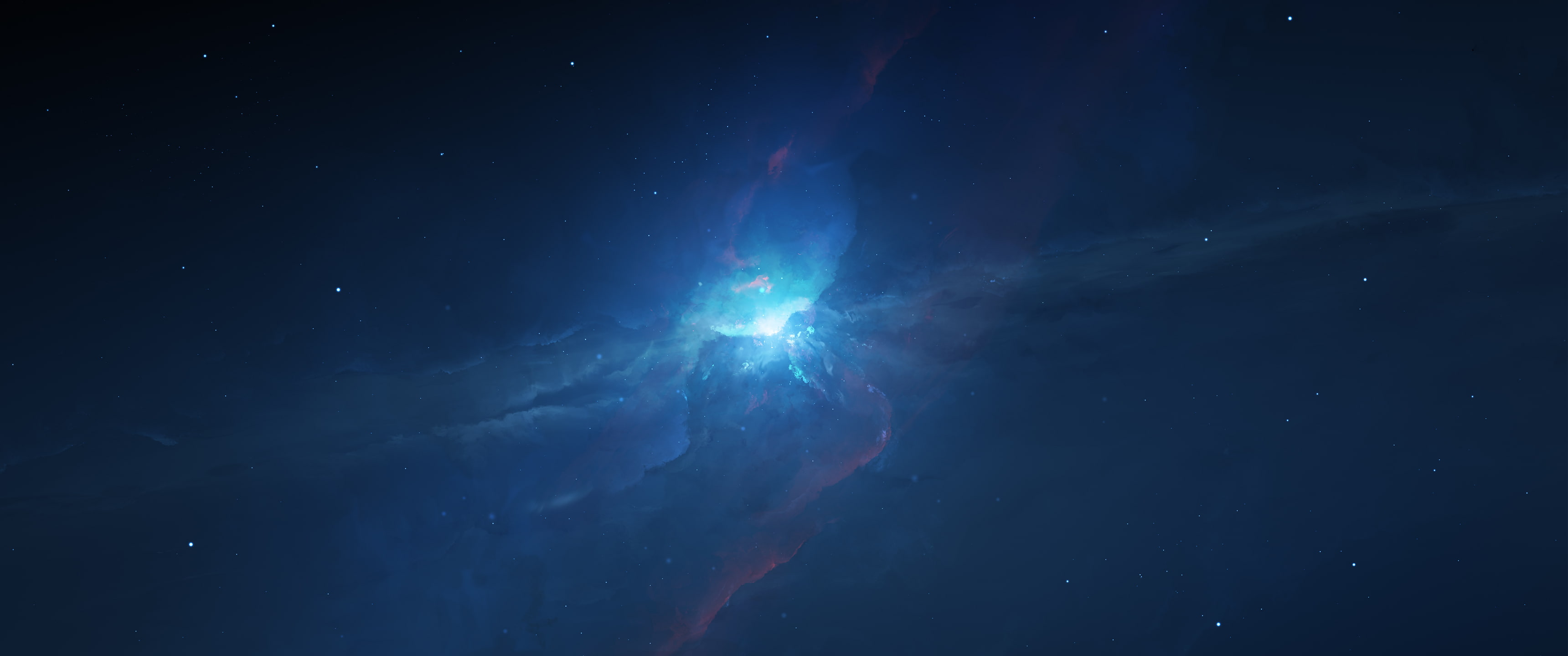 Astrophotography blue space ultrawide star astronomy 2k
