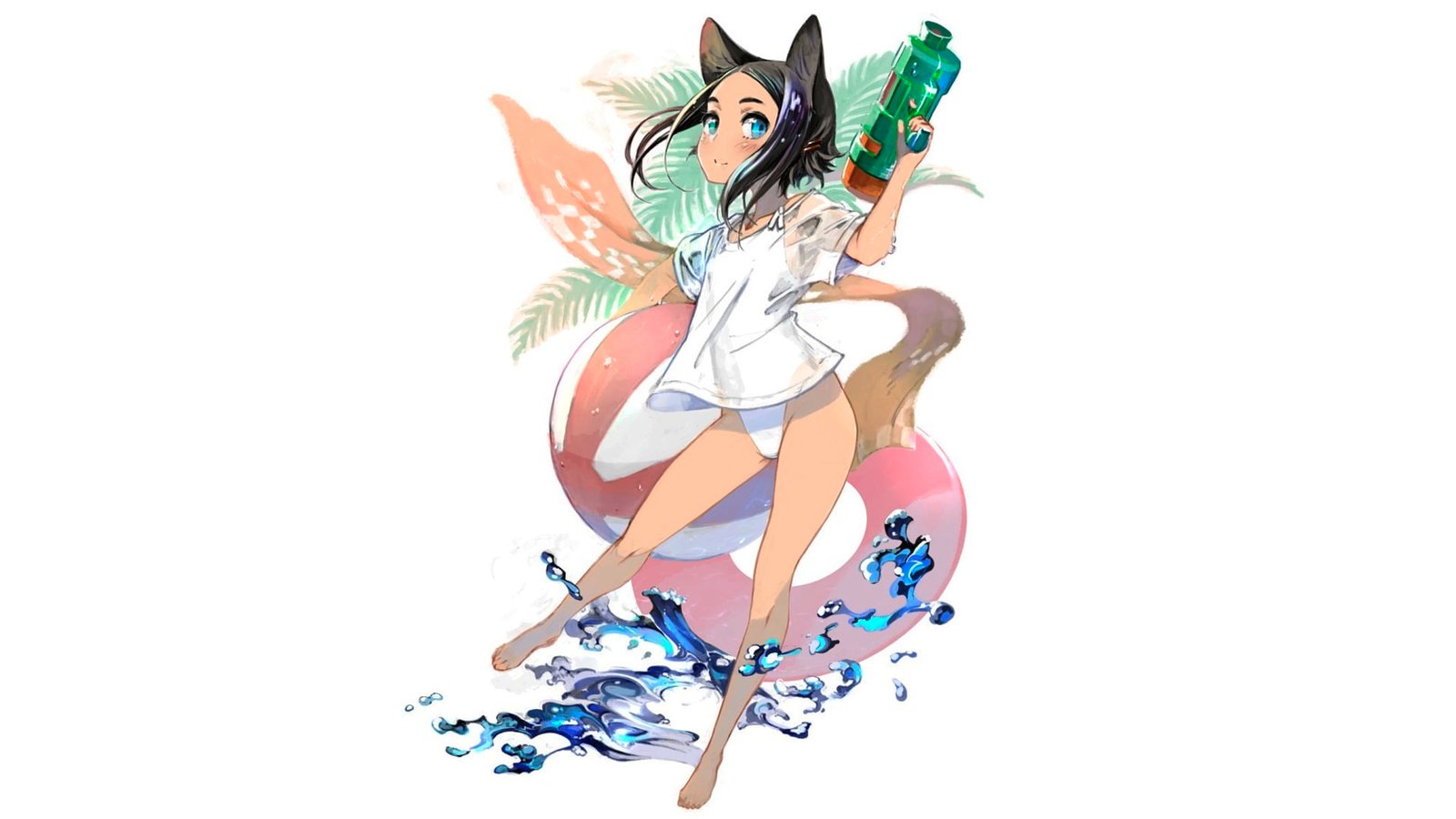 black haired anime character manga girls minimalism 2k