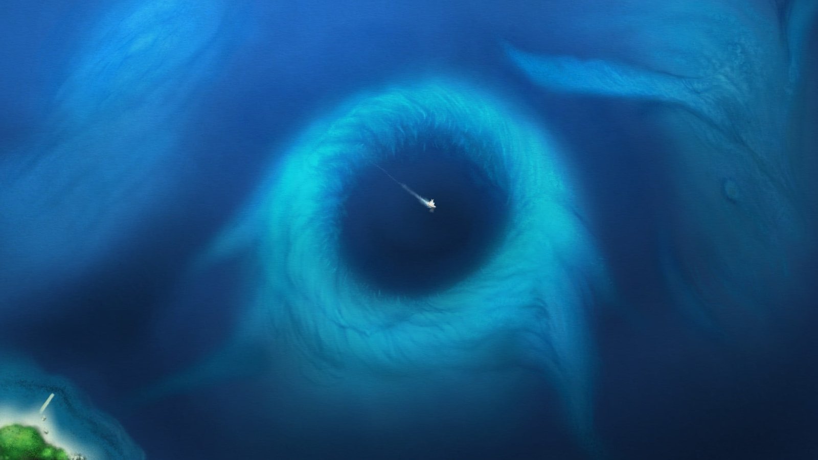body of water aerial photo under cave boat sea view 2k