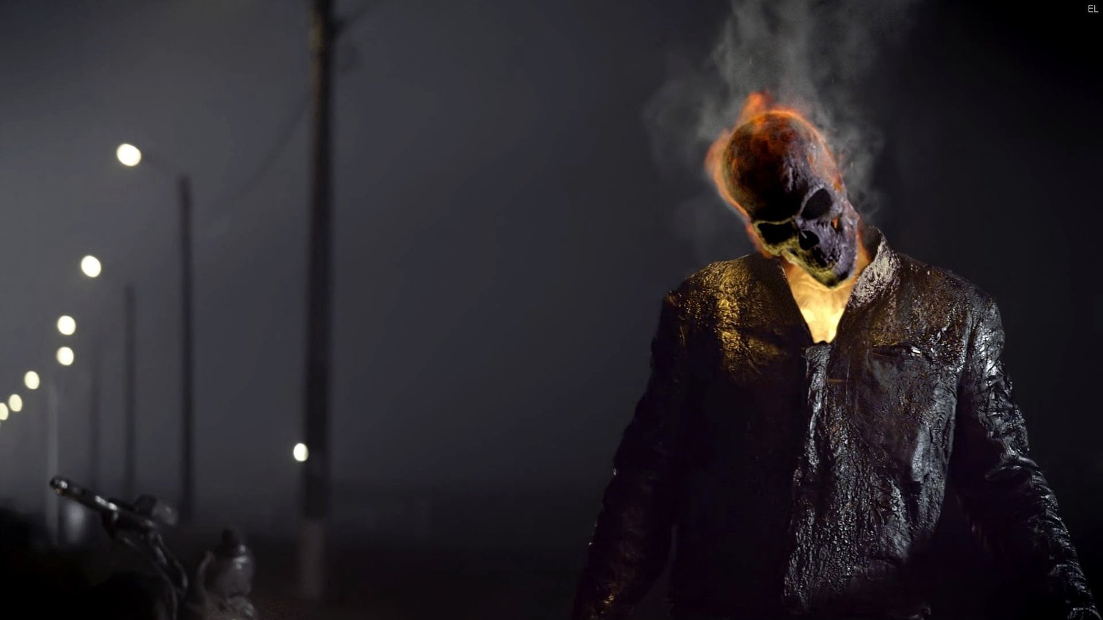 Ghost Rider wallpaper skull fire movies people waist up 2k