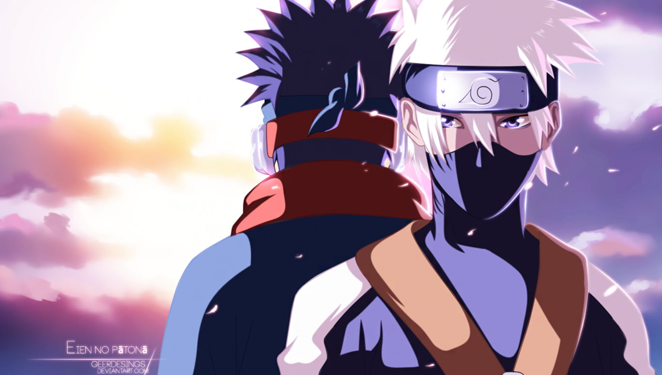 Hatake Kakashi and Uchiha Obito wallpaper Anime Naruto