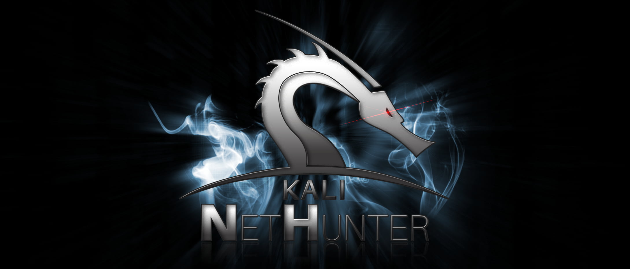 Linux Kali NetHunter black background studio shot 2k