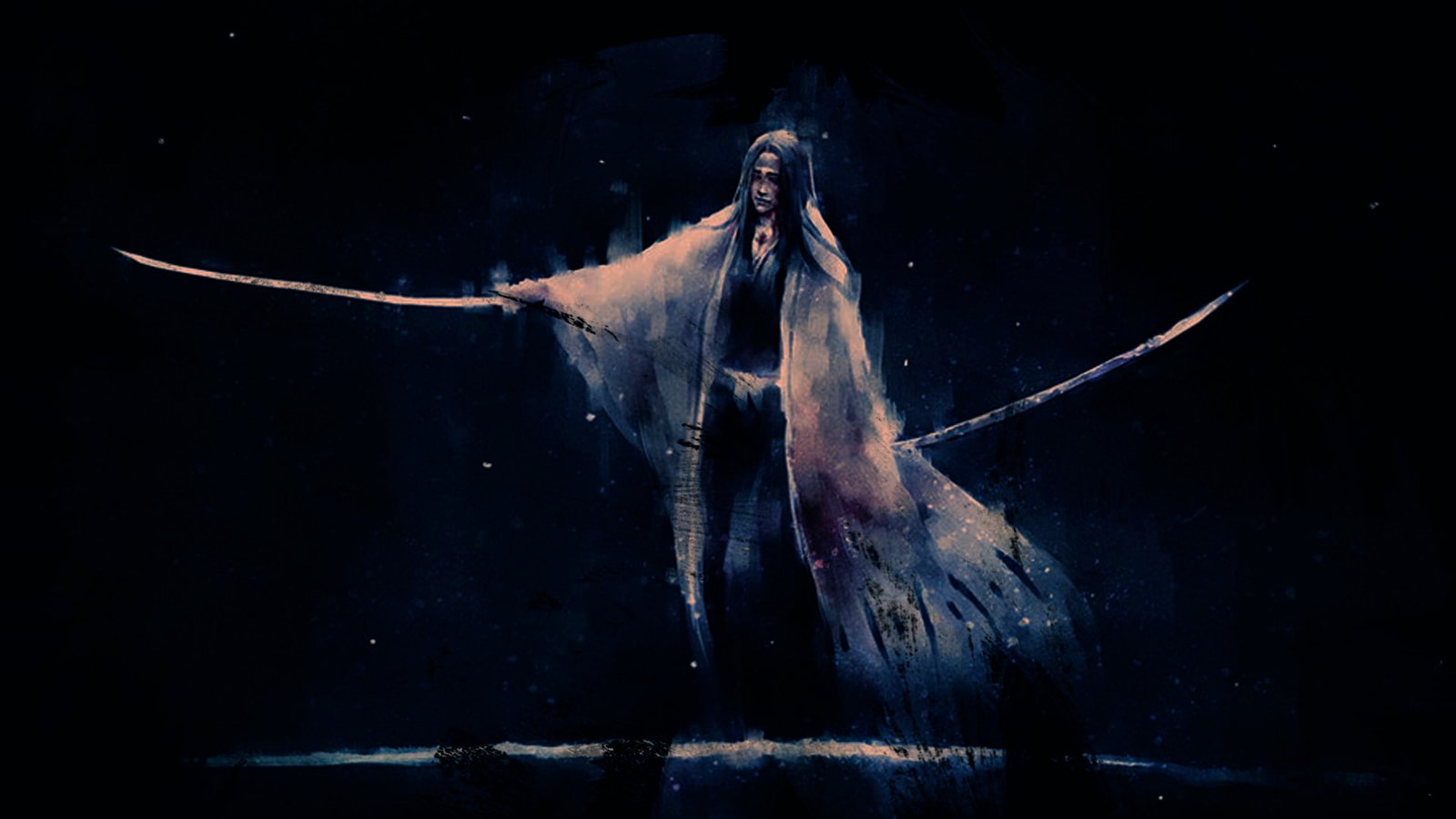 man holding two swords wallpaper anime manga girls katana 2k