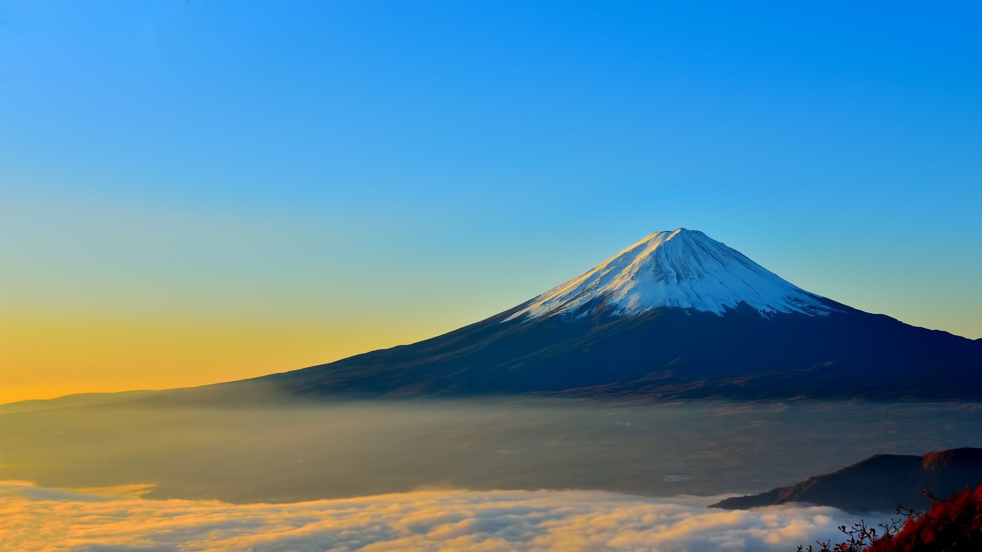 Mt Fuji landscape Mount Japan mist mountain scenics nature 2k