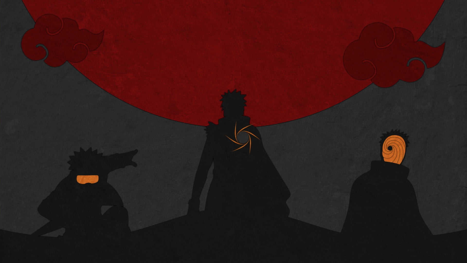 Naruto Obito and Tobi silhouettes Uchiha Shippuuden 2k