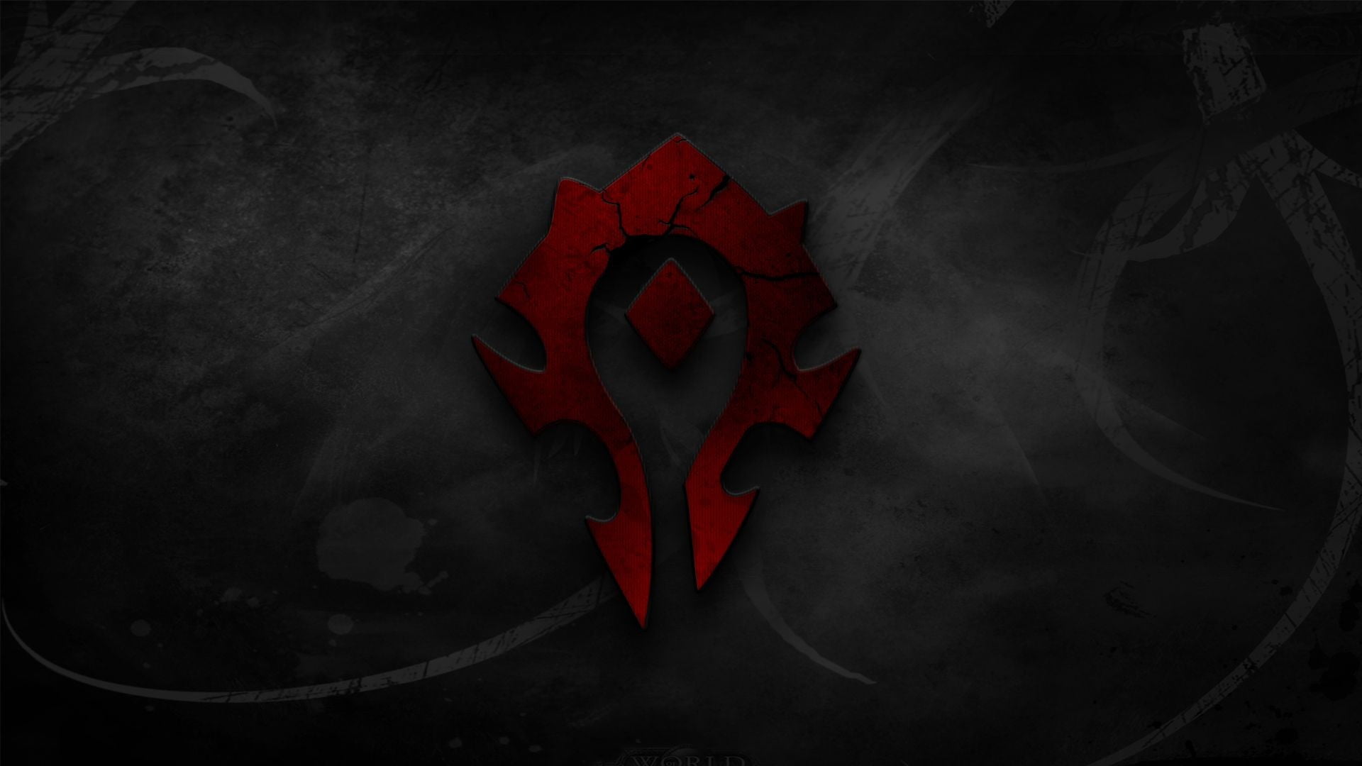 red and black logo wallpaper horde Warcraft World of 2k