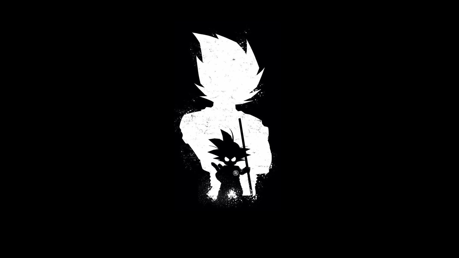 Son Goku and Vegeta silhouette Dragon Ball halloween black Color 2k